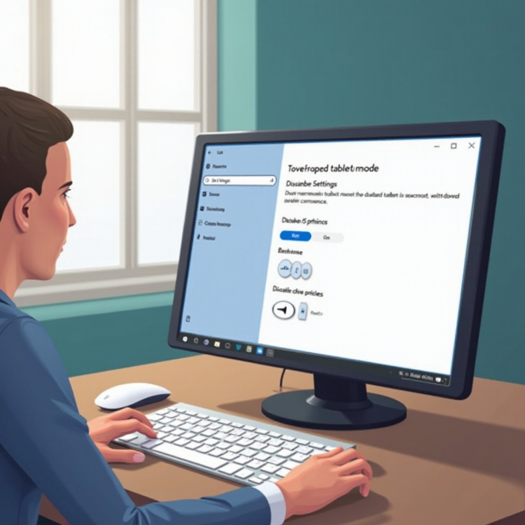 remove tablet mode windows 10